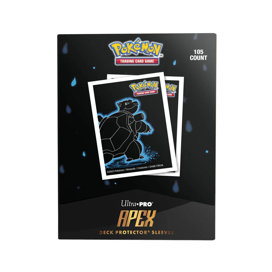 Neon Kanto 105ct APEX DECK PROTECTOR® Sleeves Blastoise for Pokémon