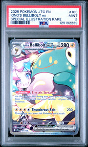 2025 Pokémon Journey Together Iono's Bellibolt EX #183 SIR PSA 9 PSA official front scan
