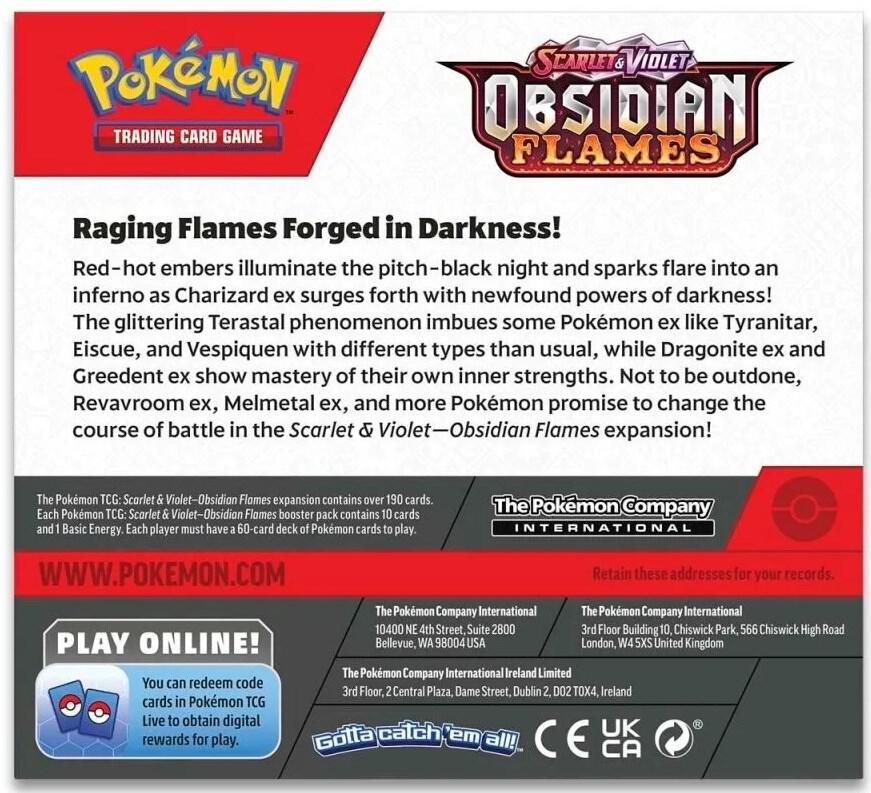 Obsidian Flames Booster Box - SV03: Obsidian Flames