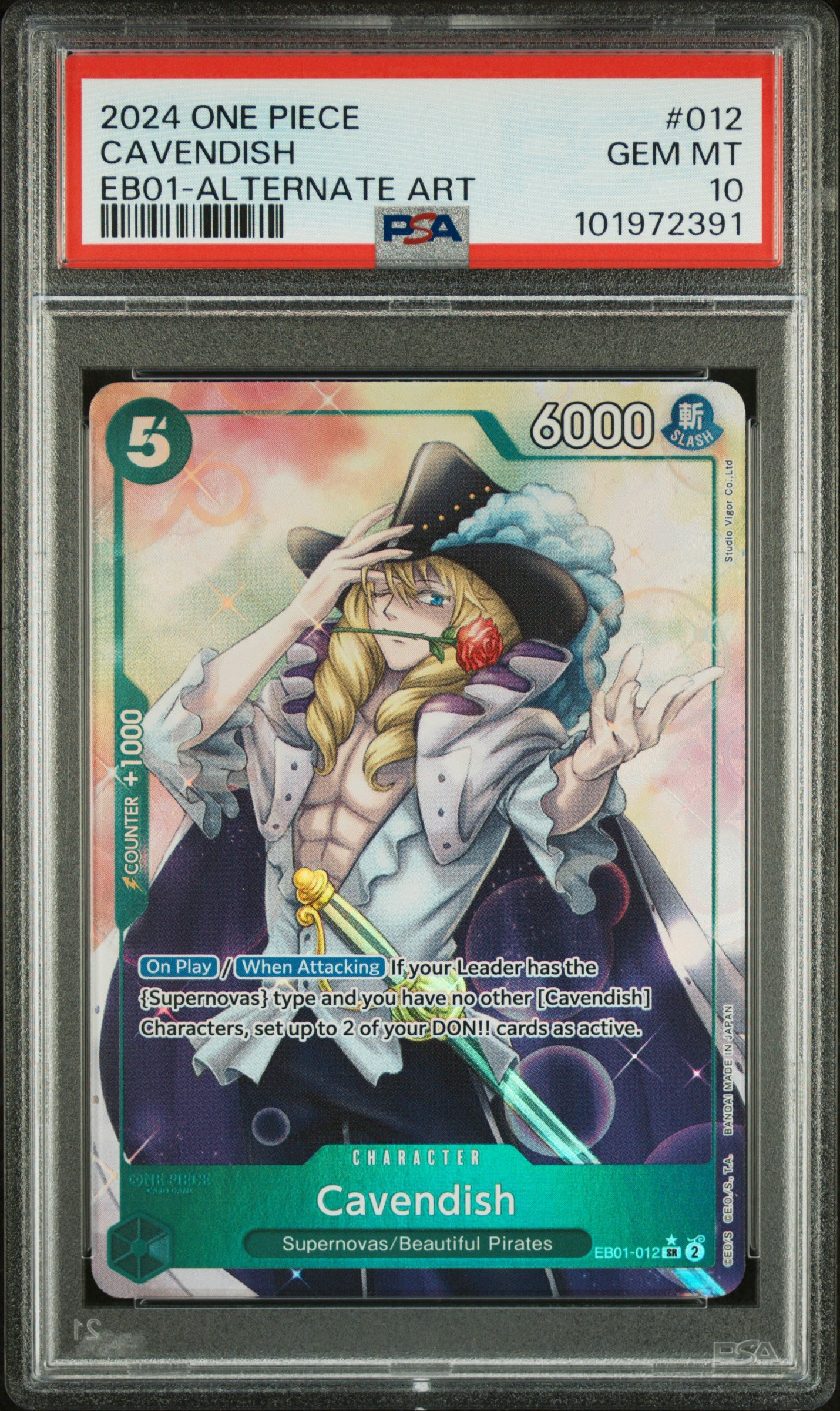 2024 Pokémon Cavendish #012 Alternate Art PSA 10 PSA official front scan