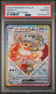 2024 Pokémon Japanese Terastal Fest Eevee EX #224 Special Art Rare PSA 10 PSA official front scan