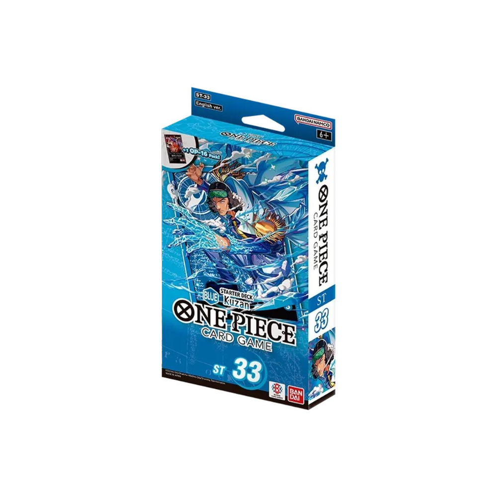 BLUE Kuzan ST-33 One Piece Card Game [Comes with 1x OP-16 Pack Inside!]