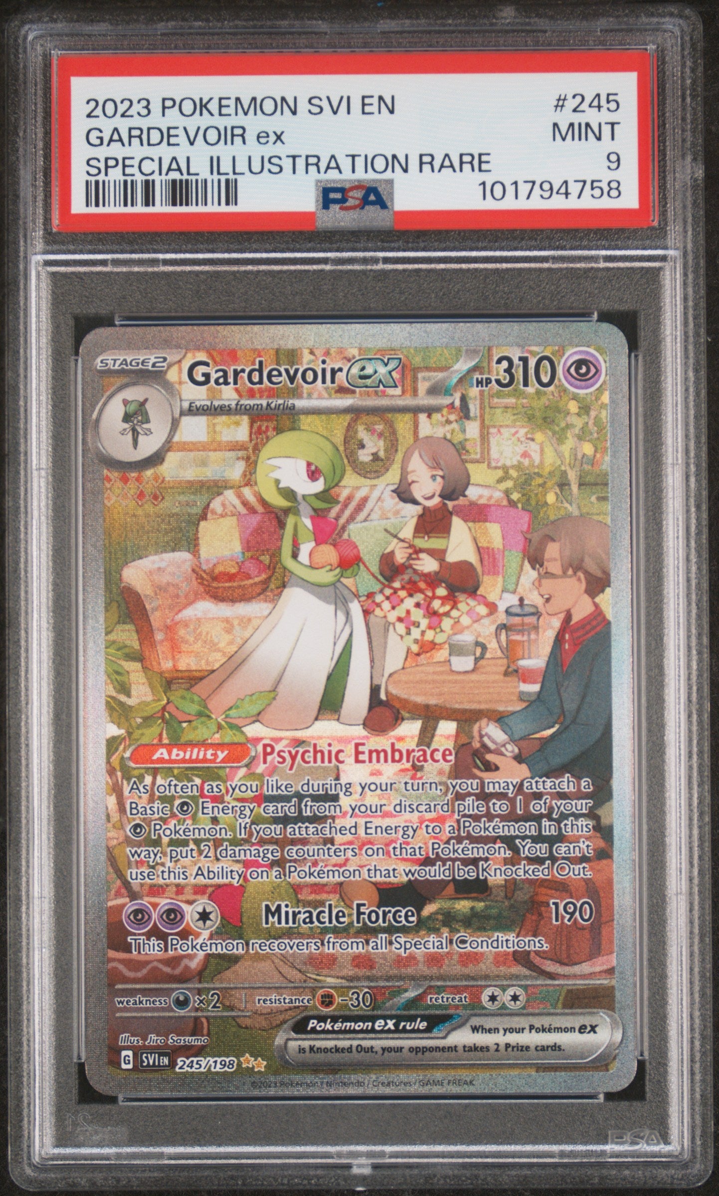 2023 Pokémon EN Scarlet & Violet Gardevoir EX #245 SIR PSA 9 PSA official front scan