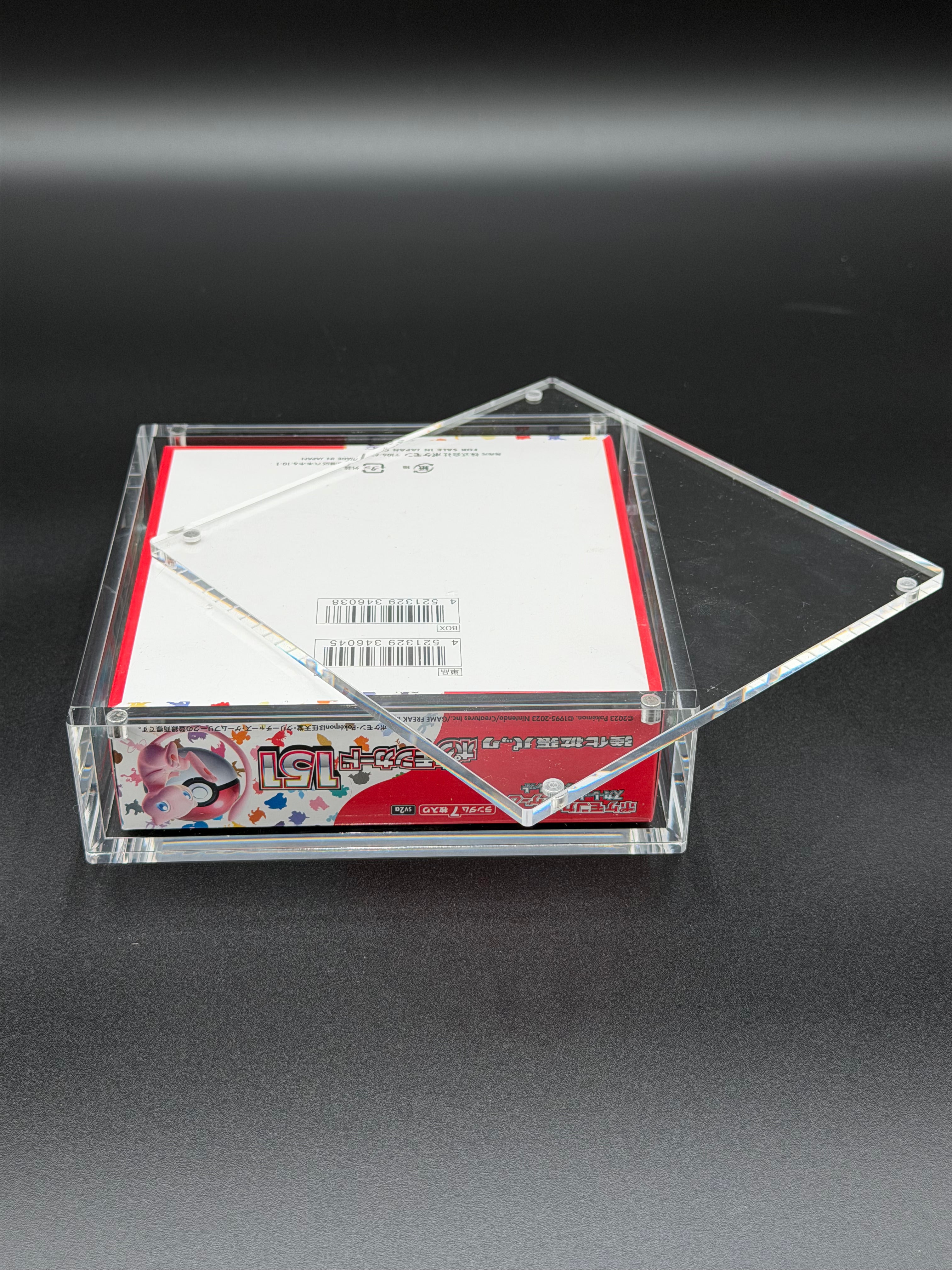 Acrylic Japanese Pokemon Booster Box Case with Magnetic Lid