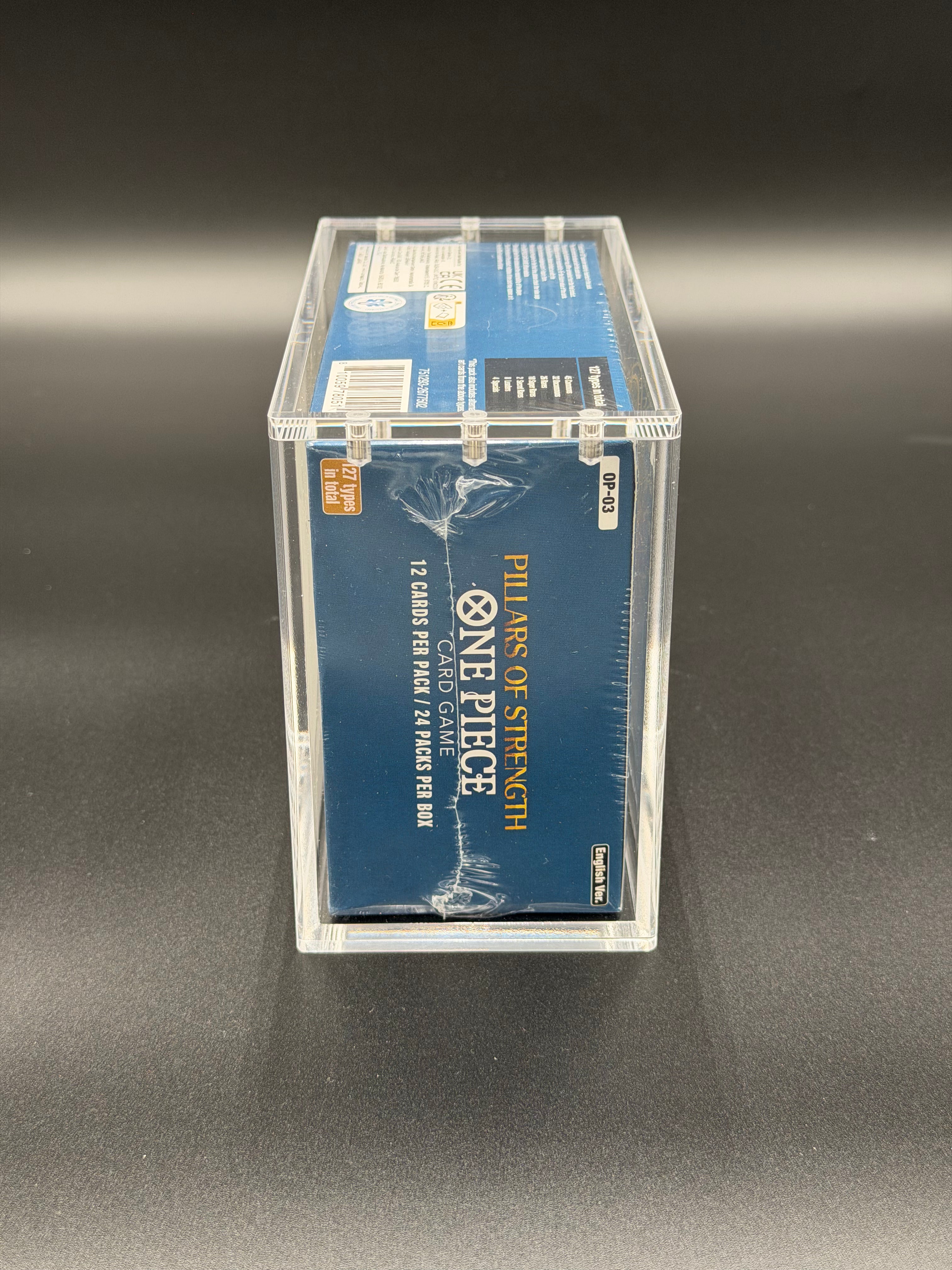English One Piece  OP01/OP03 White Bottom Booster Box Acrylic Case