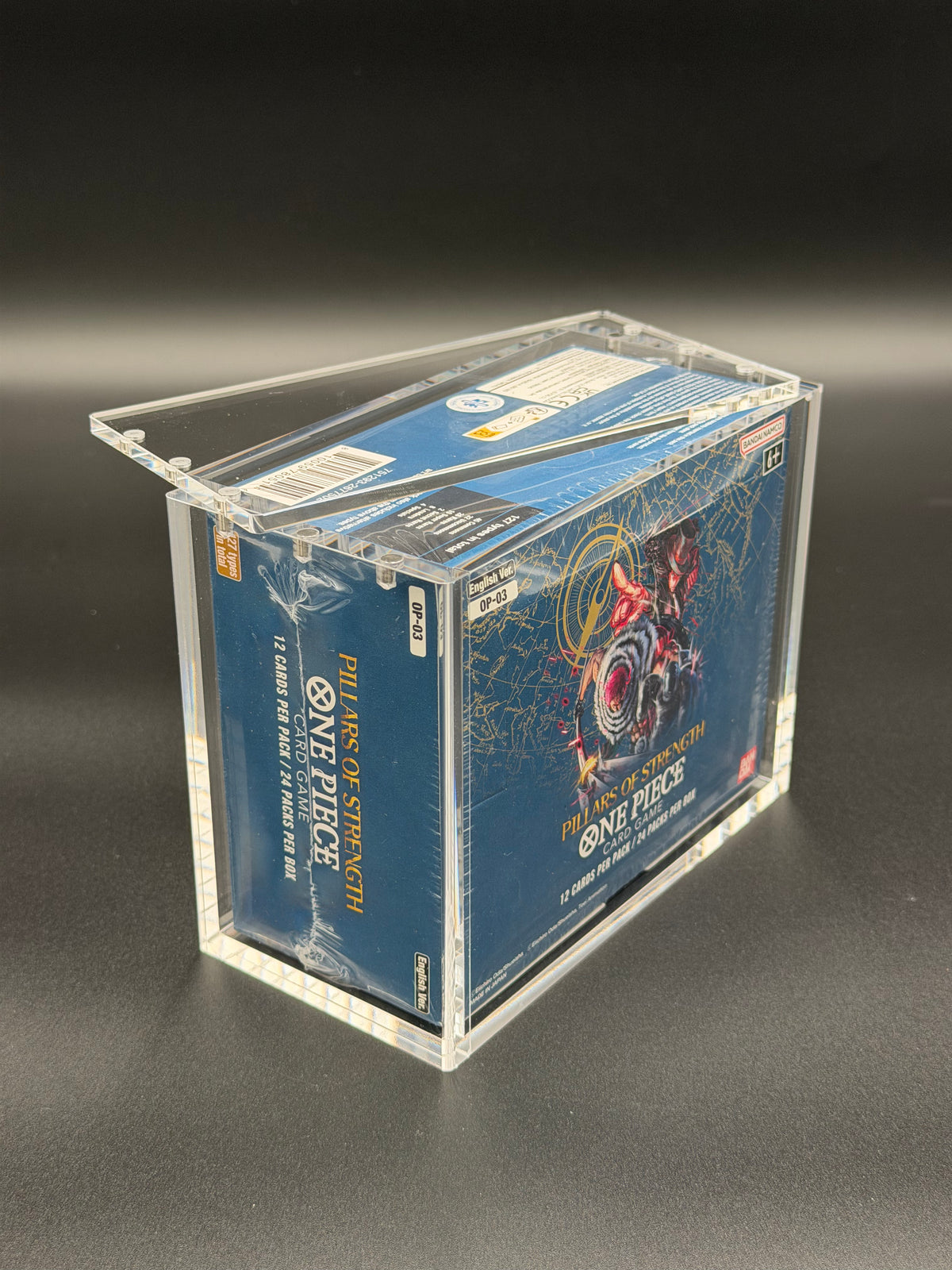 English One Piece  OP01/OP03 White Bottom Booster Box Acrylic Case
