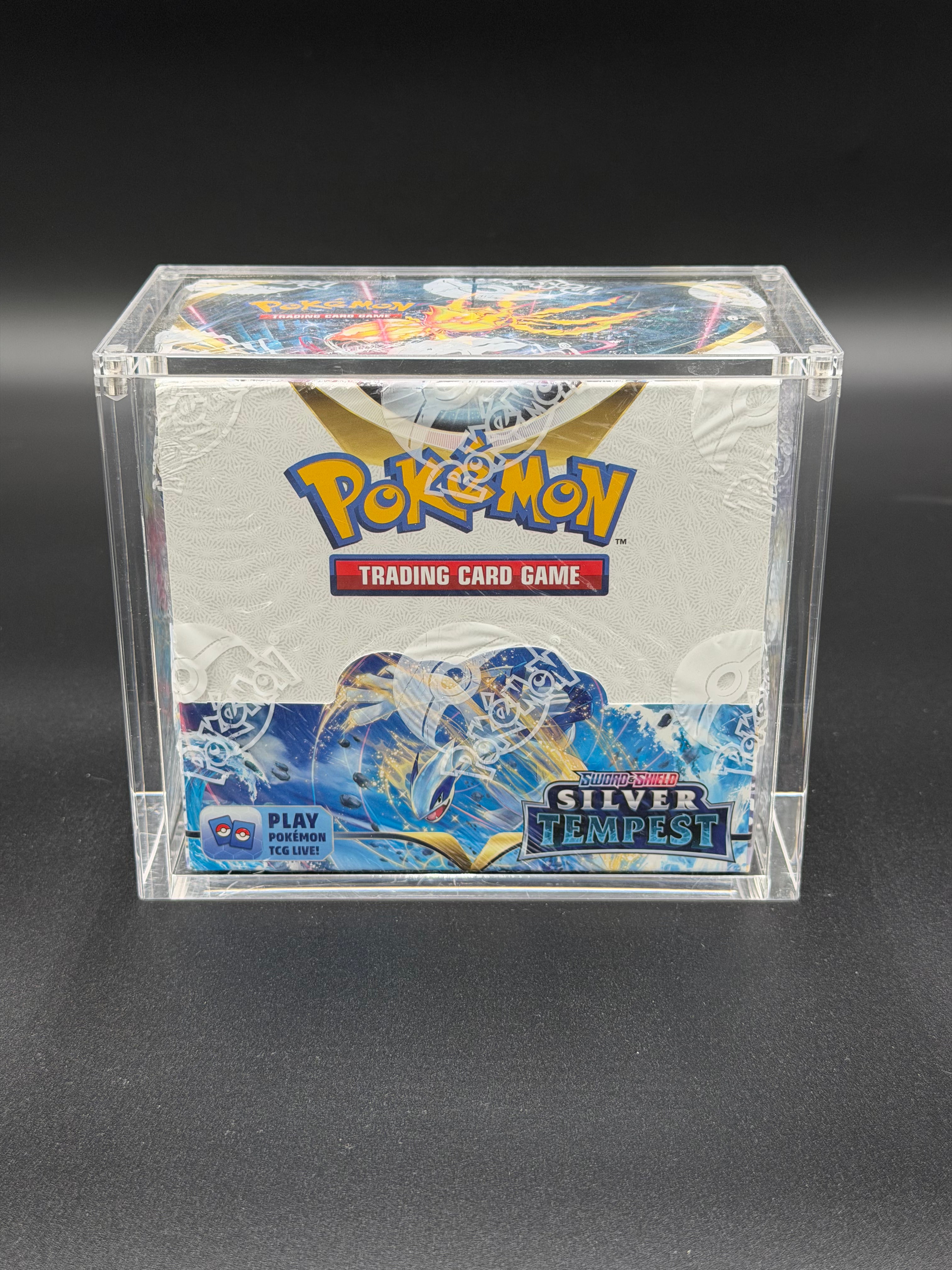 Acrylic English Pokemon Booster Box Case with Magnetic Lid