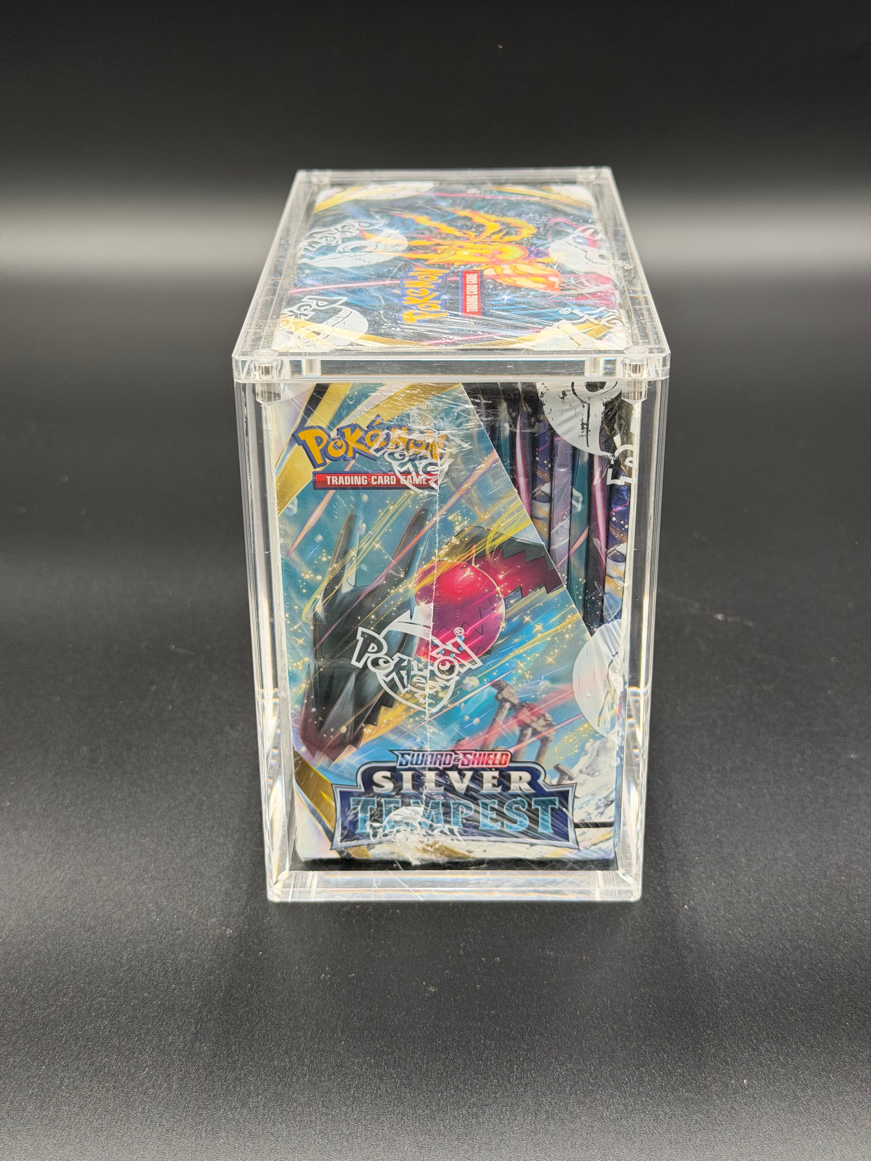 Acrylic English Pokemon Booster Box Case with Magnetic Lid