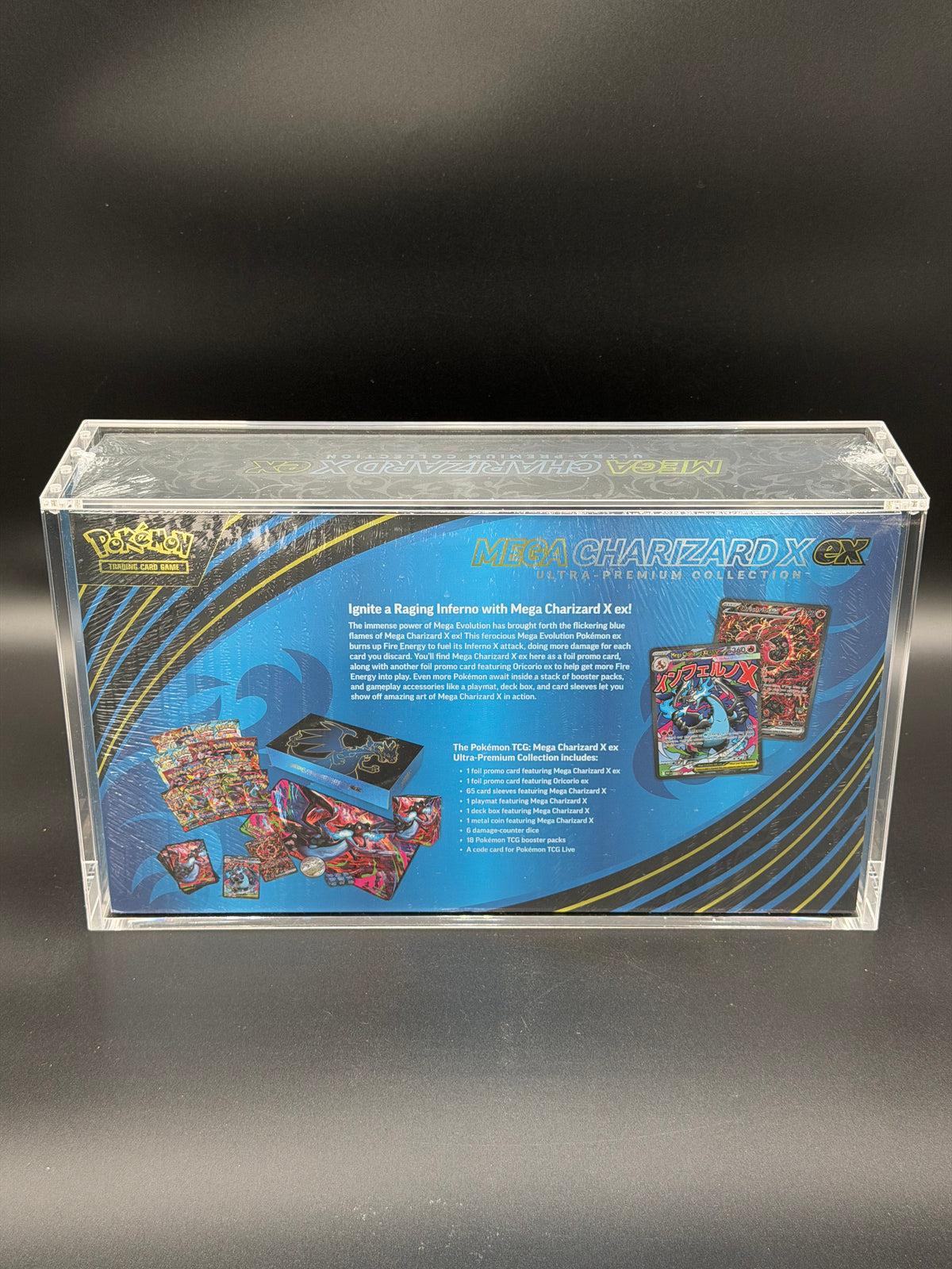Acrylic Pokemon 151 Mew/Mega Charizard Ultra Premium Collection Case