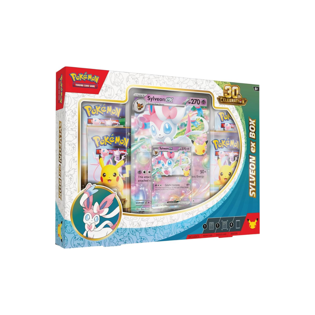 English Pokemon TCG 30th Celebration Sylveon EX Box