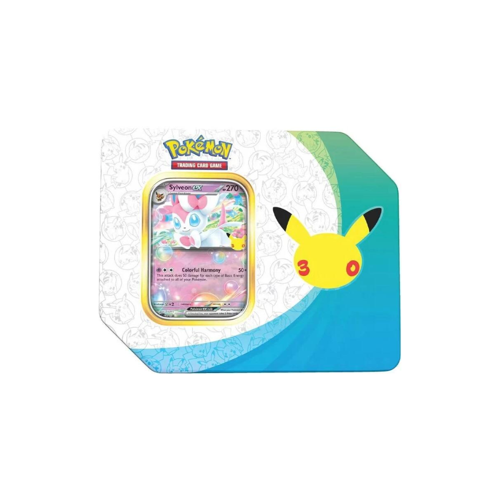 English Pokemon TCG 30th Celebration Sylveon EX Tin