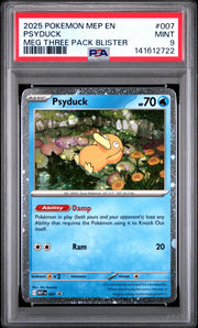 2025 Pokémon Mep EN Me Black Star PROMO Psyduck #007 PSA 9 PSA official front scan