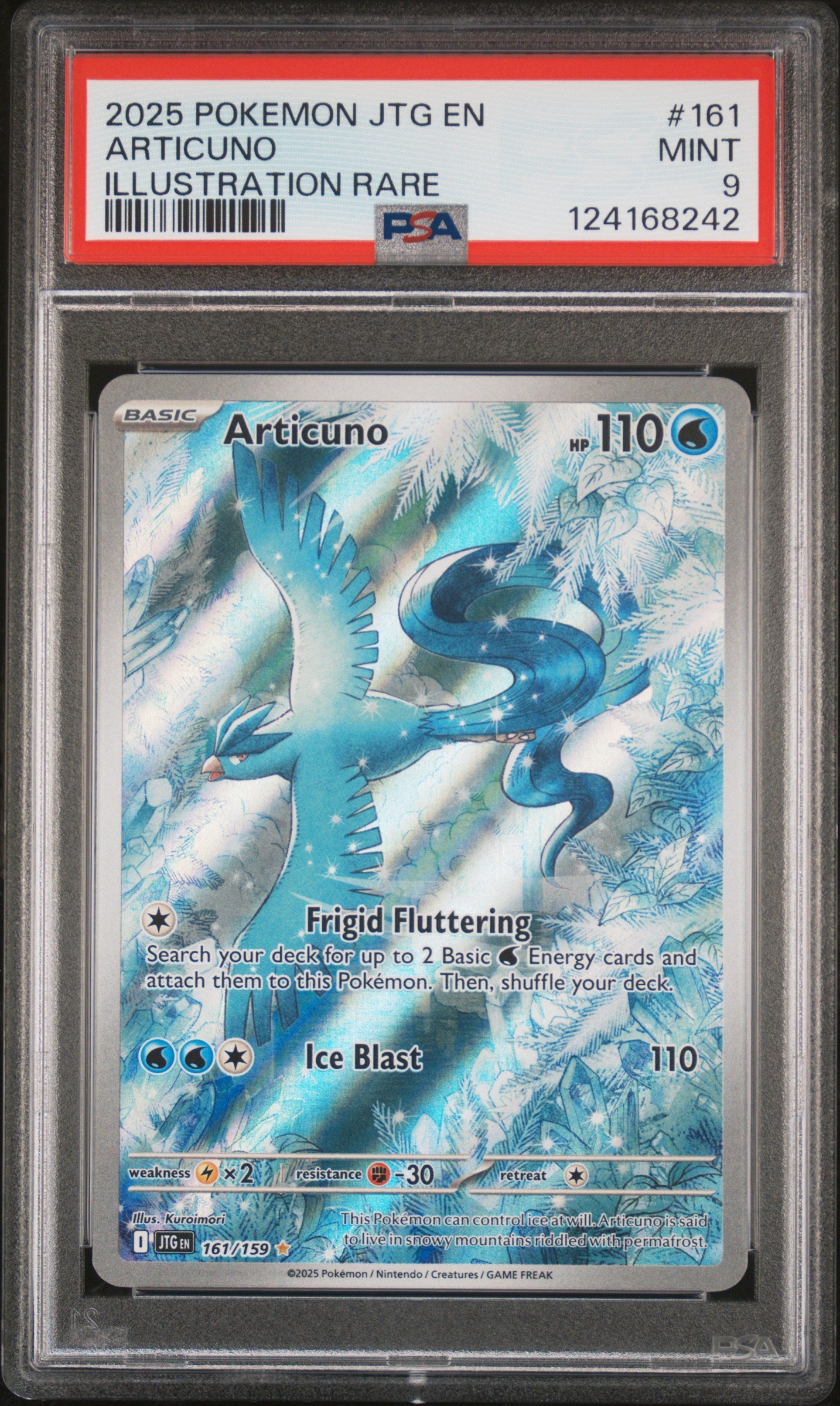 2025 Pokémon Journey Together Articuno #161 Illustration Rare PSA 9 PSA official front scan