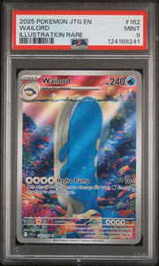 2025 Pokémon Journey Together Wailord #162 Illustration Rare PSA 9 PSA official front scan