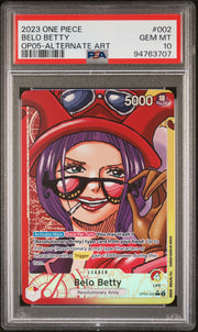 2023 Pokémon One Piece Op05 Awakening Of The New Era Belo Betty #002 PSA 10 PSA official front scan