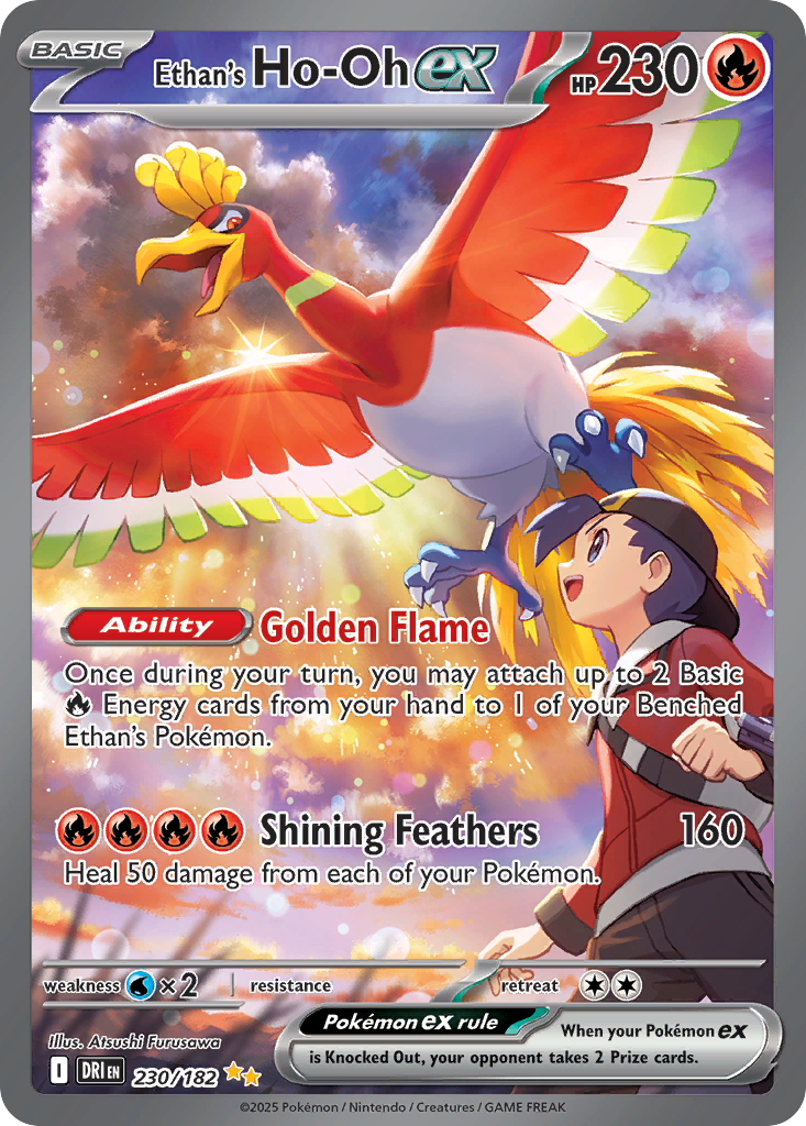 Ethan's Ho-Oh ex #230/182 - Destined Rivals
