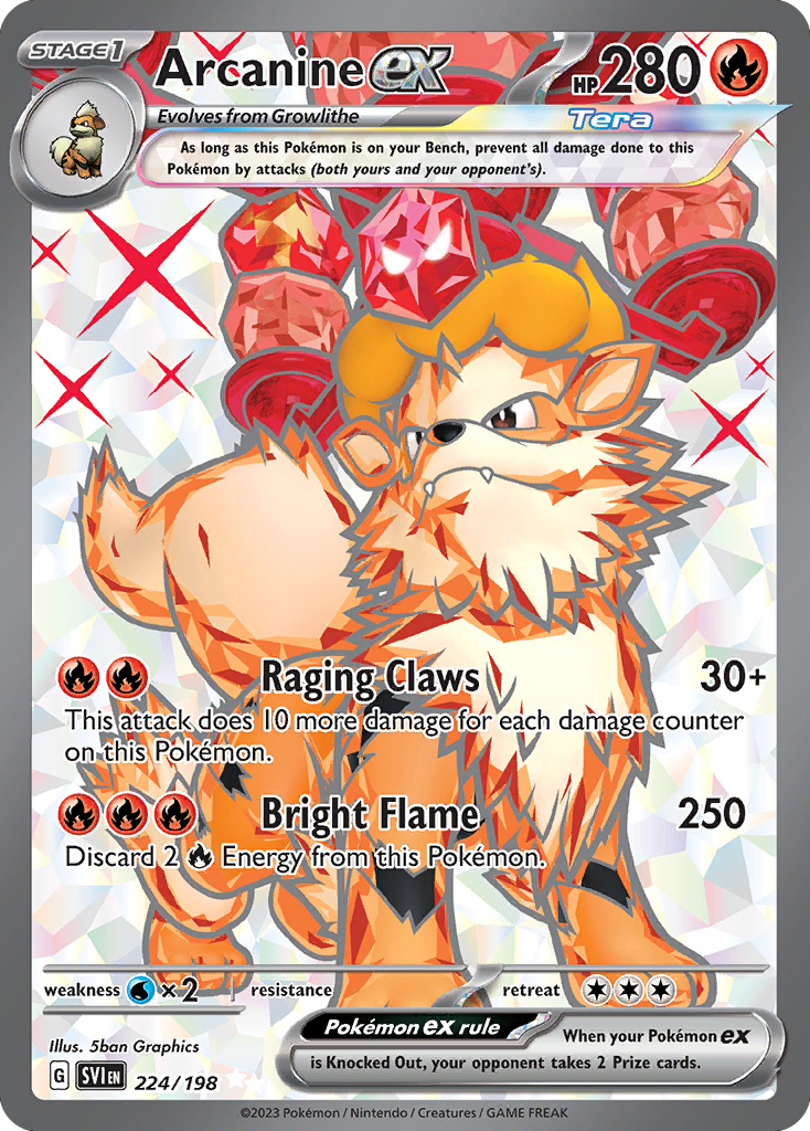 Arcanine ex #224/198 - Scarlet & Violet