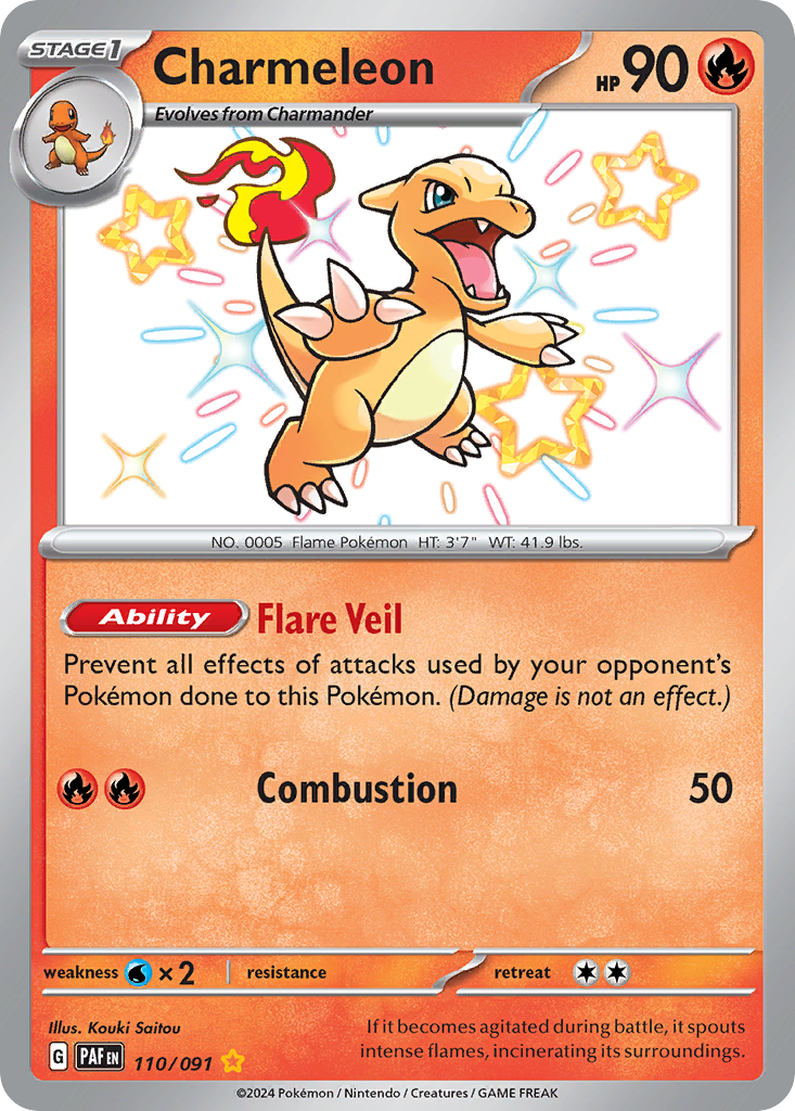 Charmeleon #110/91 - Paldean Fates