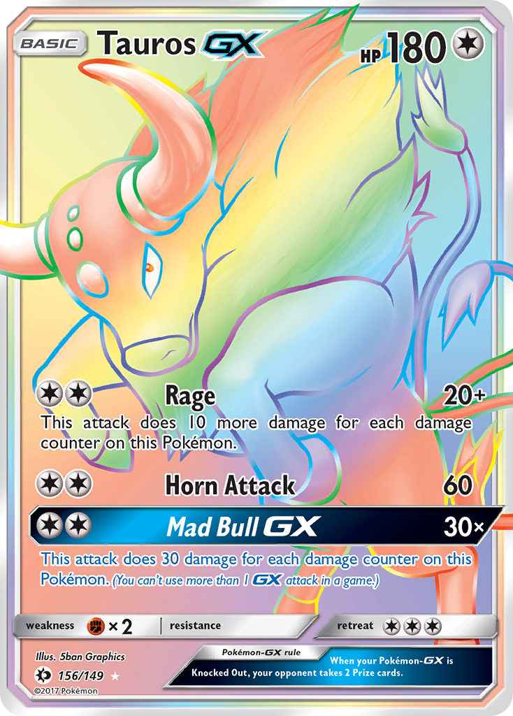 Tauros-GX #156/149 - Sun & Moon