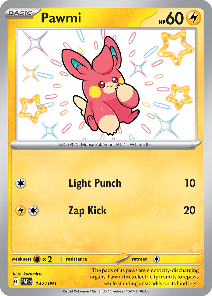 Pawmi #142/91 - Paldean Fates
