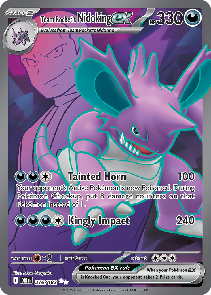 Team Rocket's Nidoking ex #216/182 - Destined Rivals