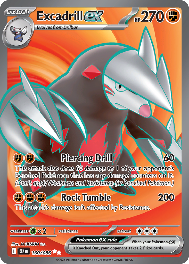 Excadrill ex #160/86 - Black Bolt