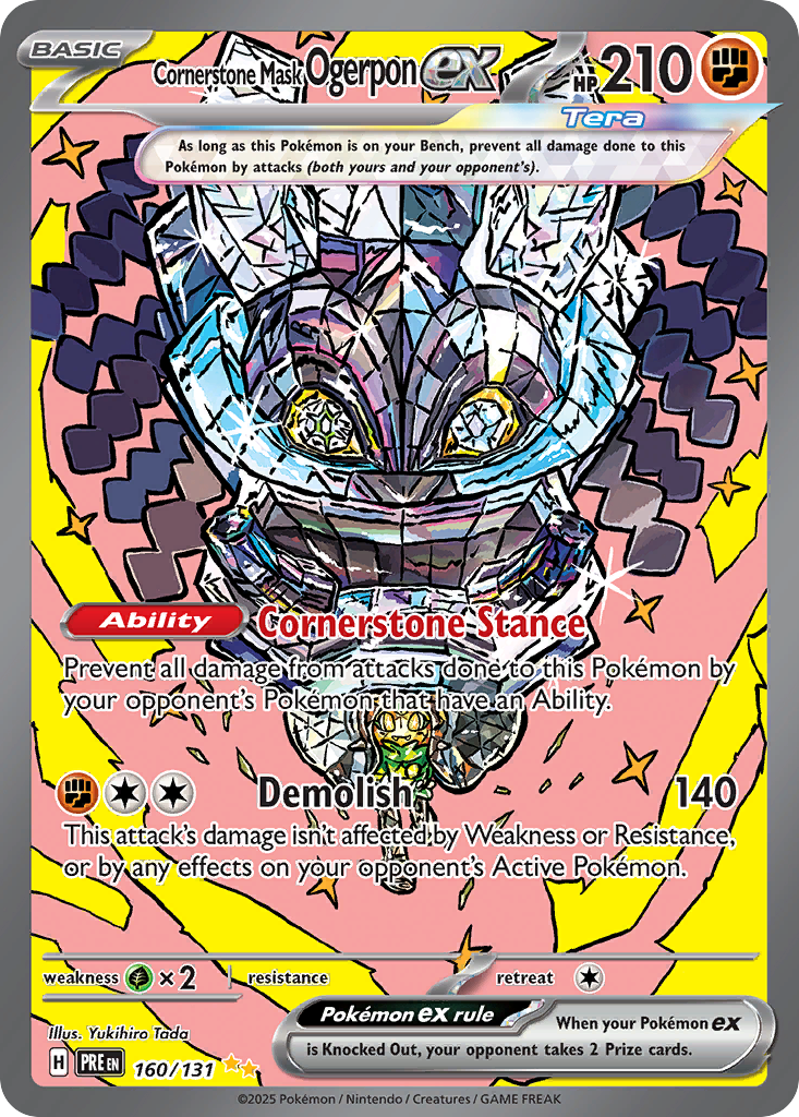 Cornerstone Mask Ogerpon ex #160/131 - Prismatic Evolutions