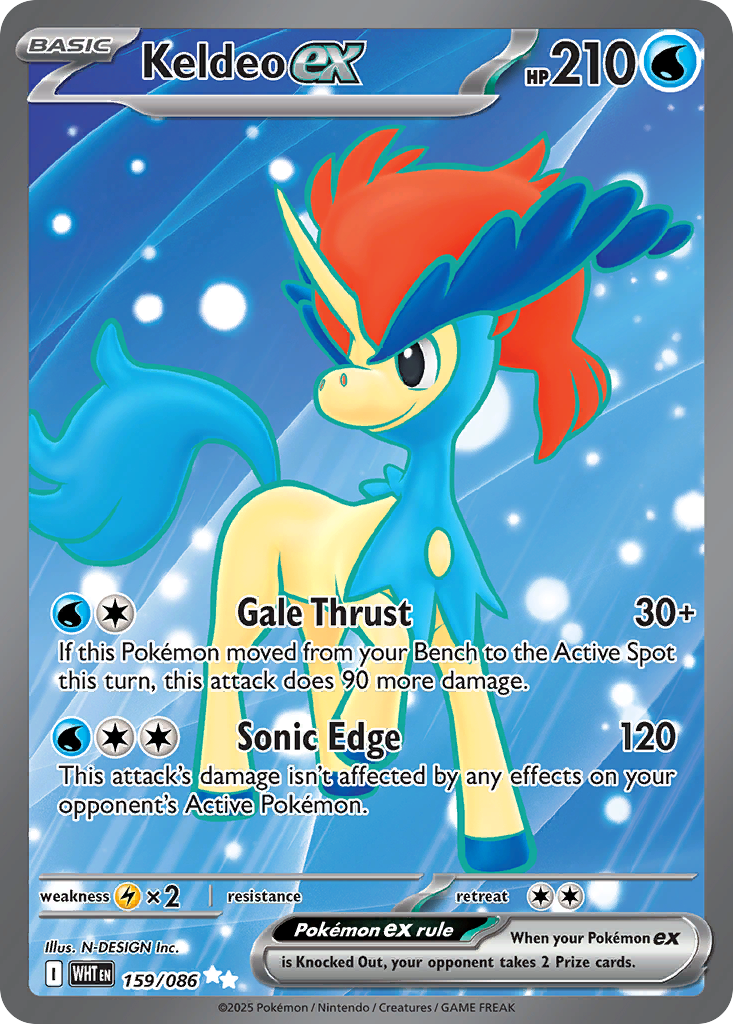 Keldeo ex #159/86 - White Flare