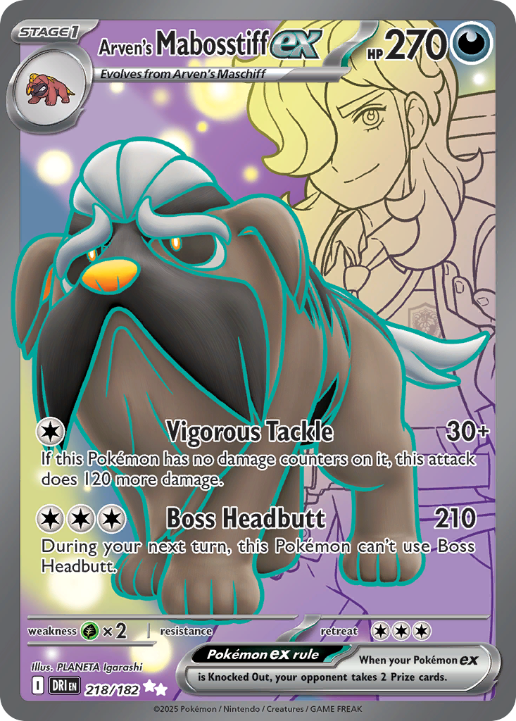 Arven's Mabosstiff ex #218/182 - Destined Rivals