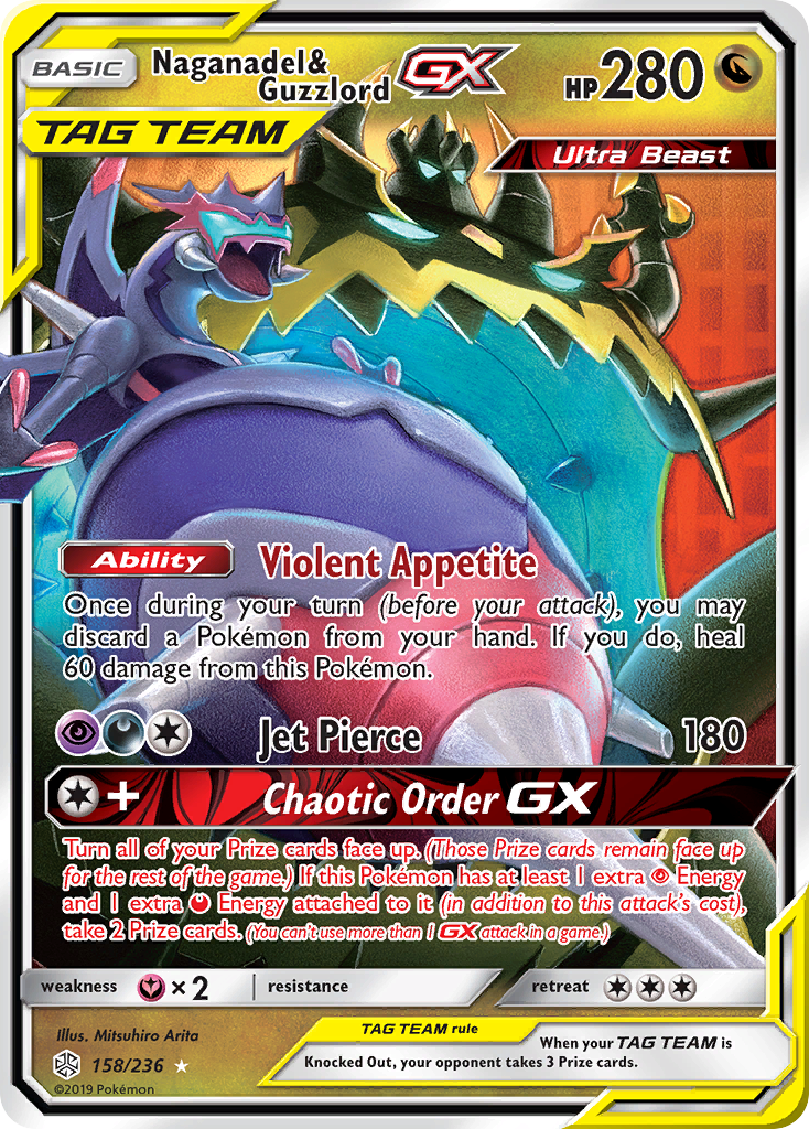 Naganadel & Guzzlord-GX #158/236 - Cosmic Eclipse