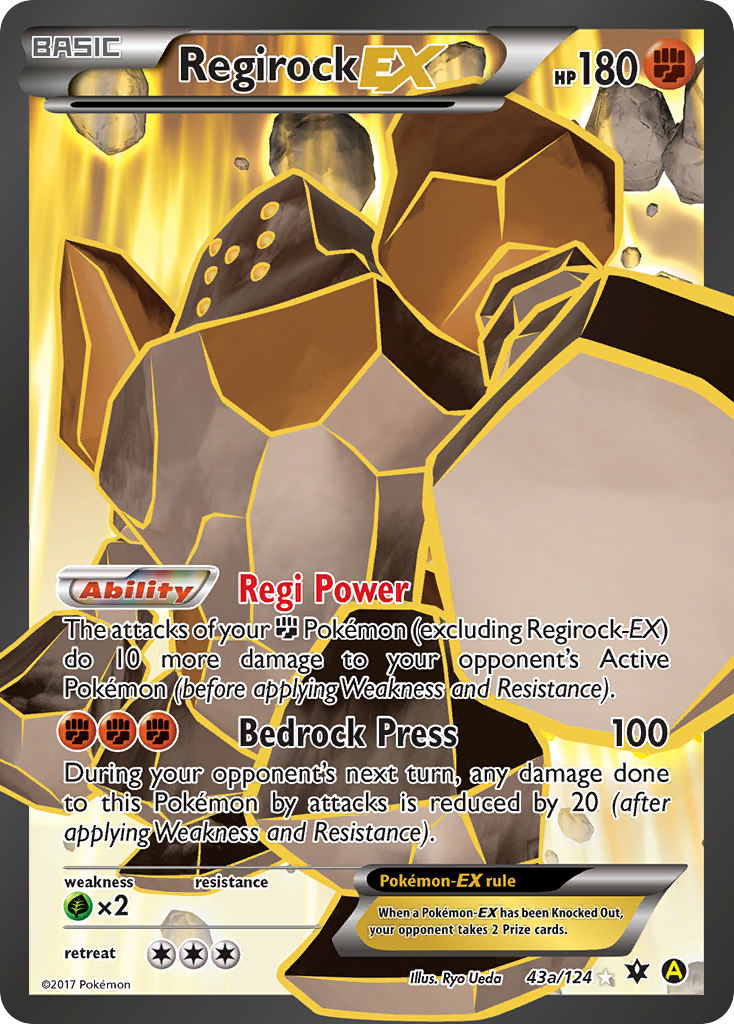 Regirock-EX #43a/124 - Fates Collide