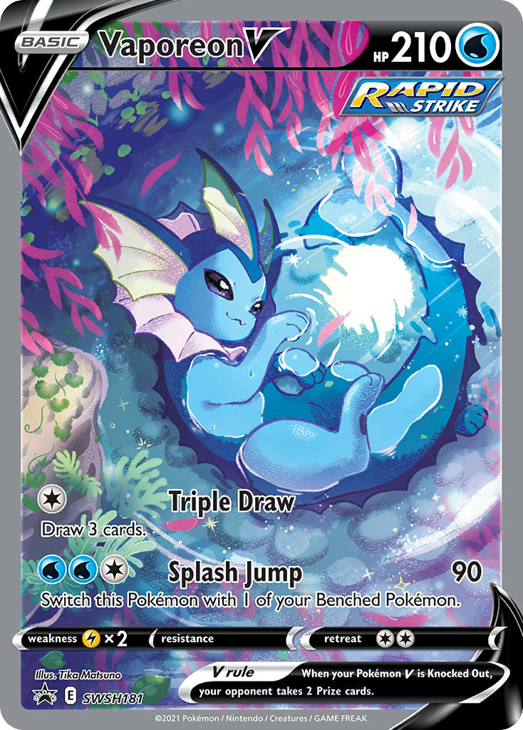 Vaporeon V #SWSH181/307 - SWSH Black Star Promos