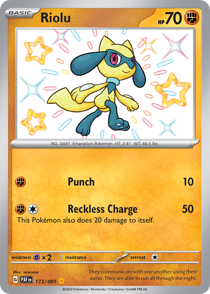 Riolu #173/91 - Paldean Fates