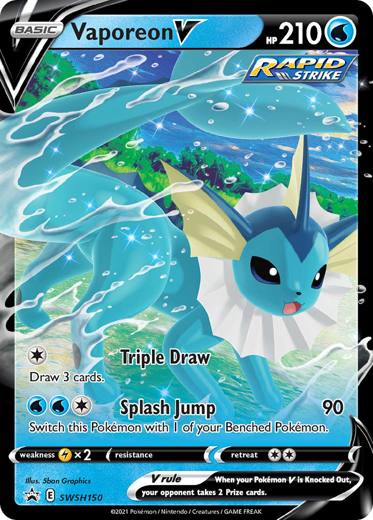Vaporeon V #SWSH150/307 - SWSH Black Star Promos