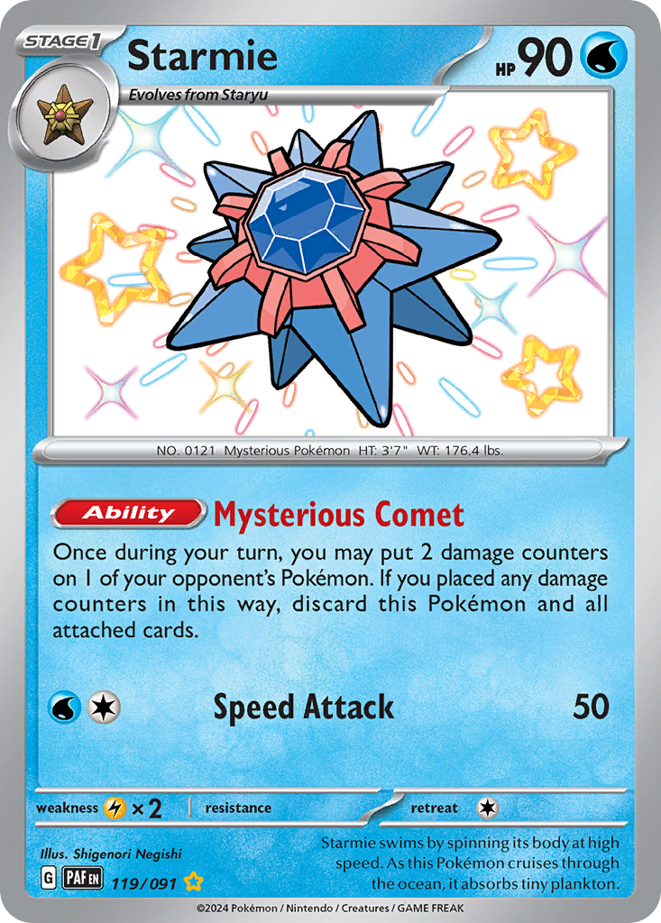 Starmie #119/91 - Paldean Fates