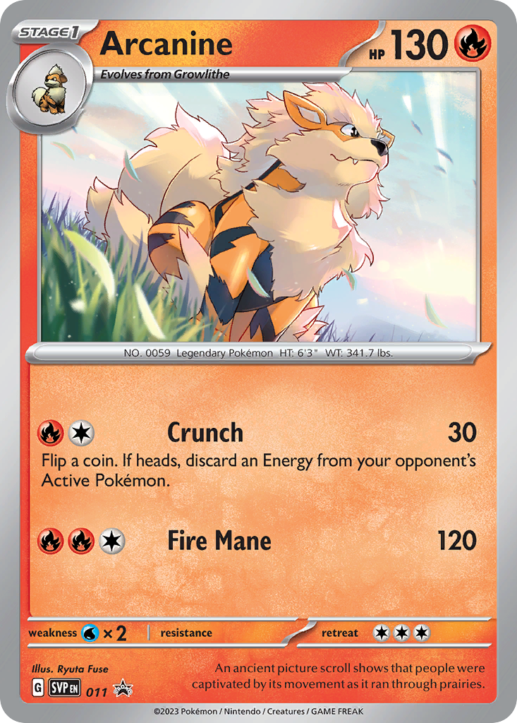 Arcanine #11/224 - Scarlet & Violet Black Star Promos