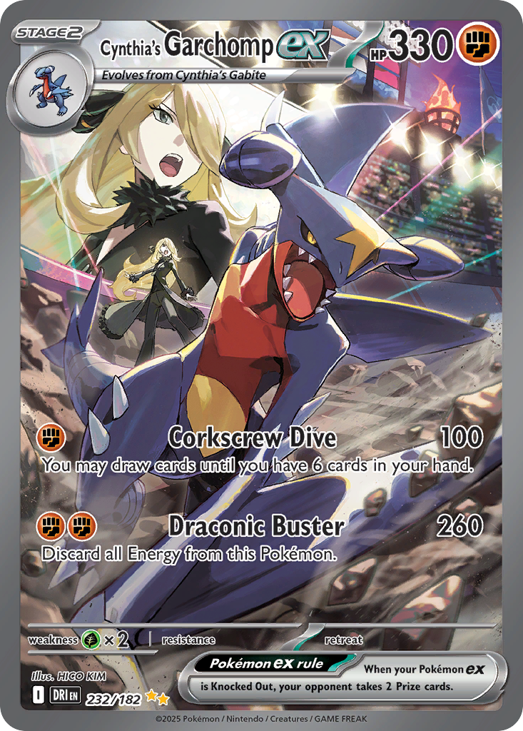 Cynthia's Garchomp ex #232/182 - Destined Rivals