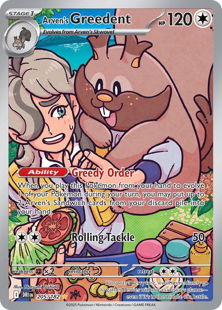 Arven's Greedent #205/182 - Destined Rivals
