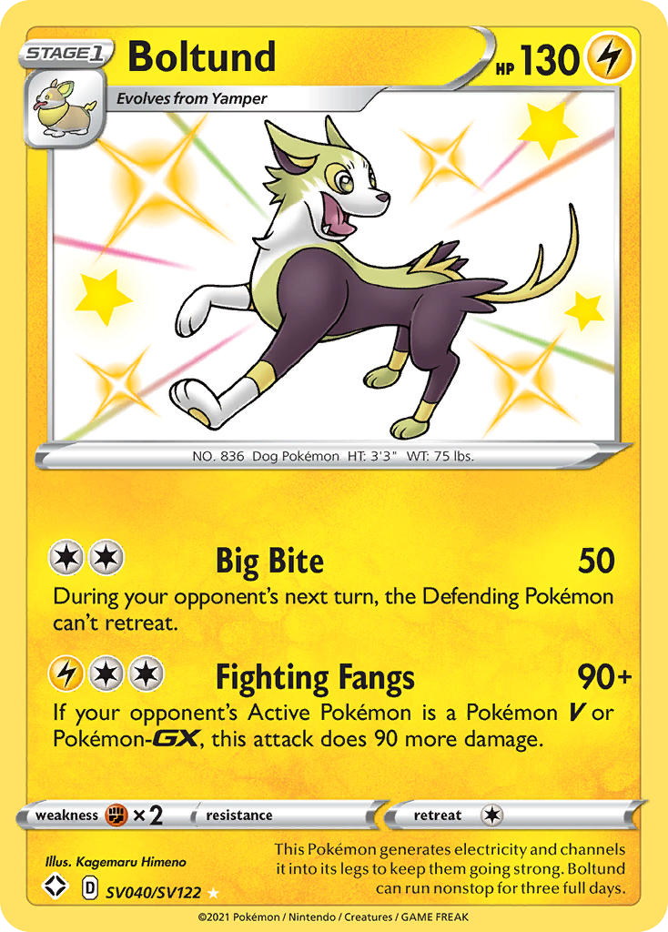 Boltund #SV040/122 - Shining Fates Shiny Vault