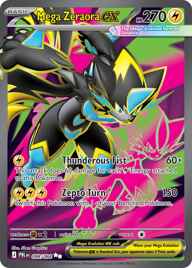 Mega Zeraora ex #98/84 - Pitch Black