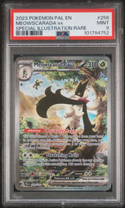 2023 Pokémon Pal EN Paldea Evolved Meowscarada EX #256 SIR PSA 9 PSA official front scan