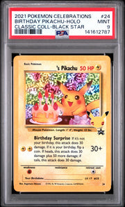 2021 Pokémon Celebrations Classic Collection Birthday Pikachu #24 PSA 9 PSA official front scan